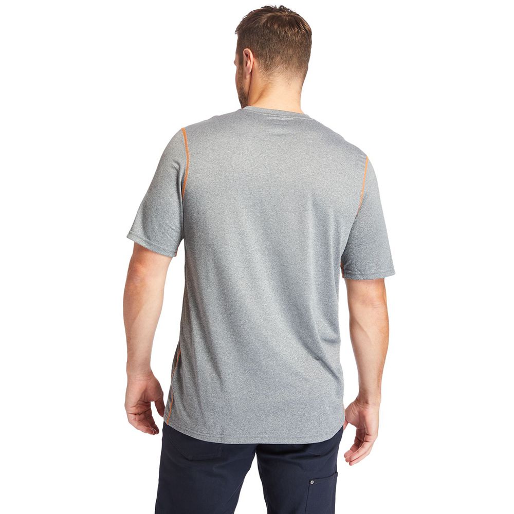 Timberland Mens T-Shirts PRO® Big & Tall Wicking Good Sport Short-Sleeve - Grey - India CL1583067